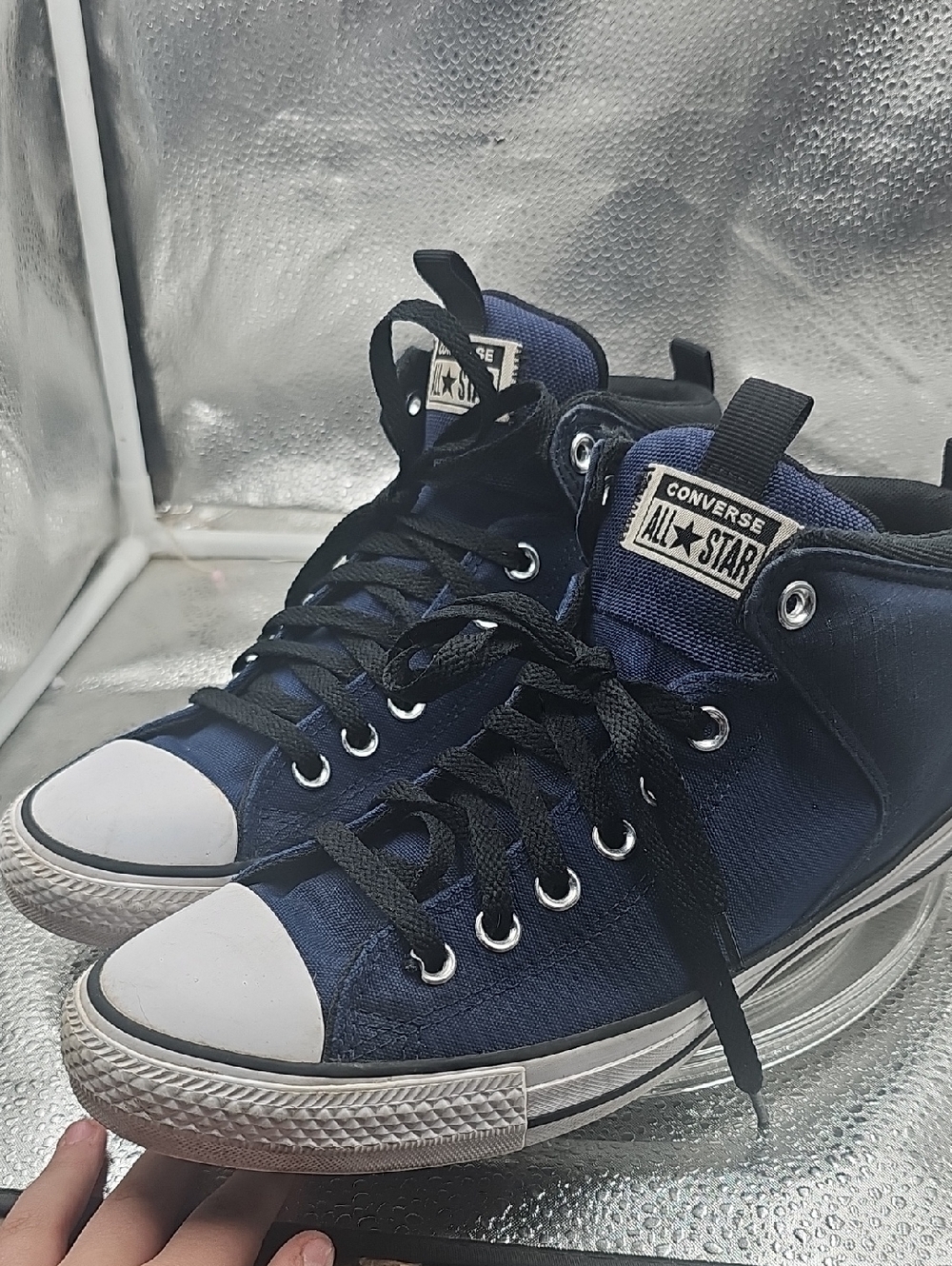 O All Stars Blue And White Converse - Picture 3 of 6